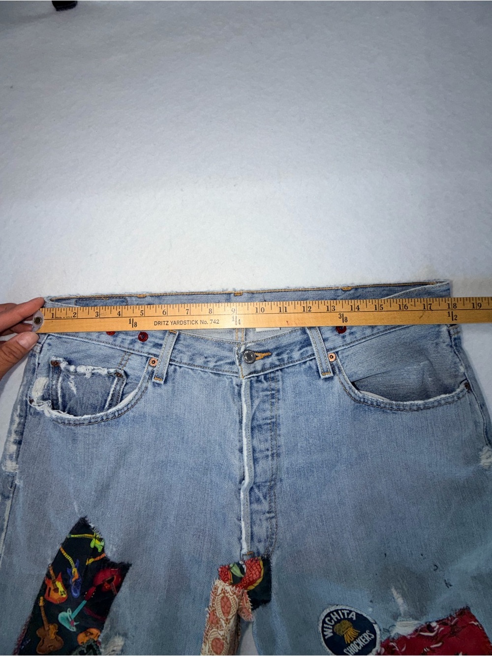 Refashioned VTG 501 War Patches ReFashioned Jeans - Picture 11 of 15
